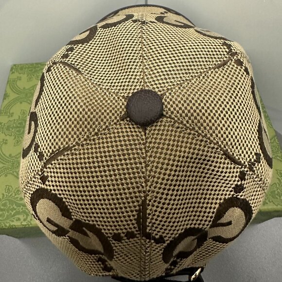 Gucci Beige GG Monogram Hat - Picture 5 of 6